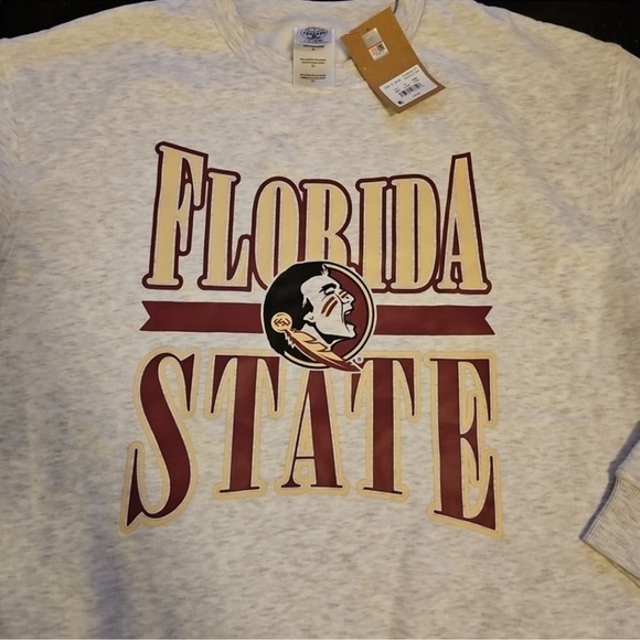 NCAA Florida State Seminoles Unisex Ash Gray Crewneck Sweatshirt NWT XL - Picture 6 of 9